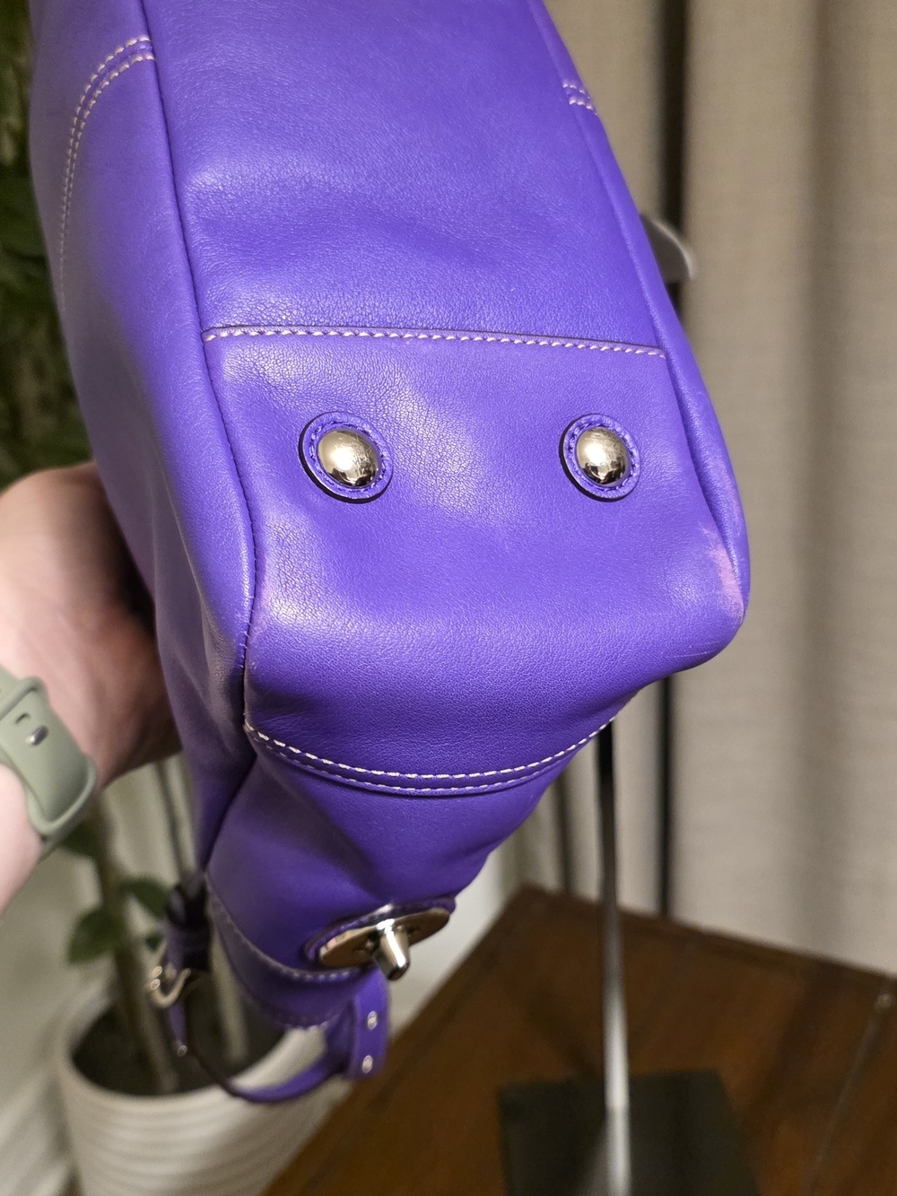 Coach Purple Gallery Tote Z25841 - Picture 8 of 10